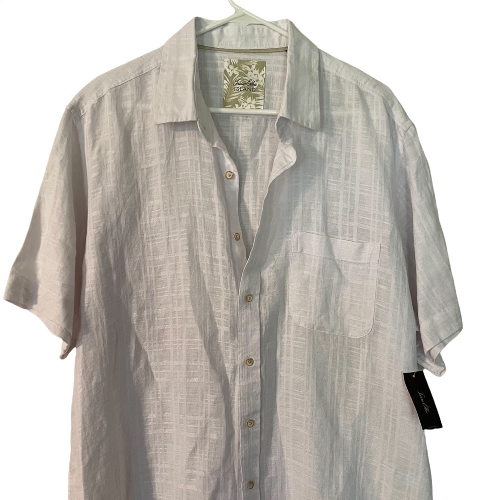Tasso Elba Island Collection White Button Down Shirt Size XL NWT